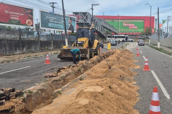 Intervenção busca resolver gargalo antigo de mobilidade em dias de chuva. Foto: Seinfra