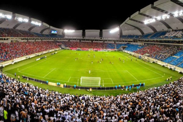 Arena das Dunas pronta para o primeiro clássico de 2026. Acesso será exclusivo por reconhecimento facial. Foto: Pedro Vitorino
